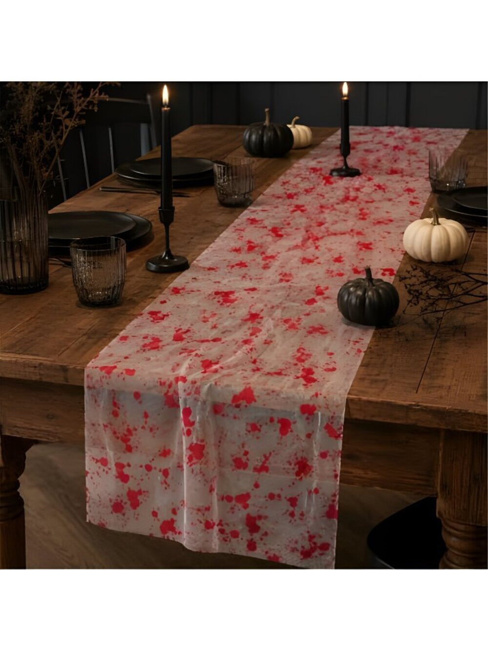 27.5x118in Halloween Bloodstain Table Runner Scary Table Runner Decor